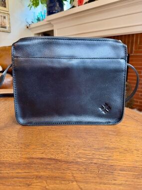 Patricia Nash Black Smooth Leather Crossbody